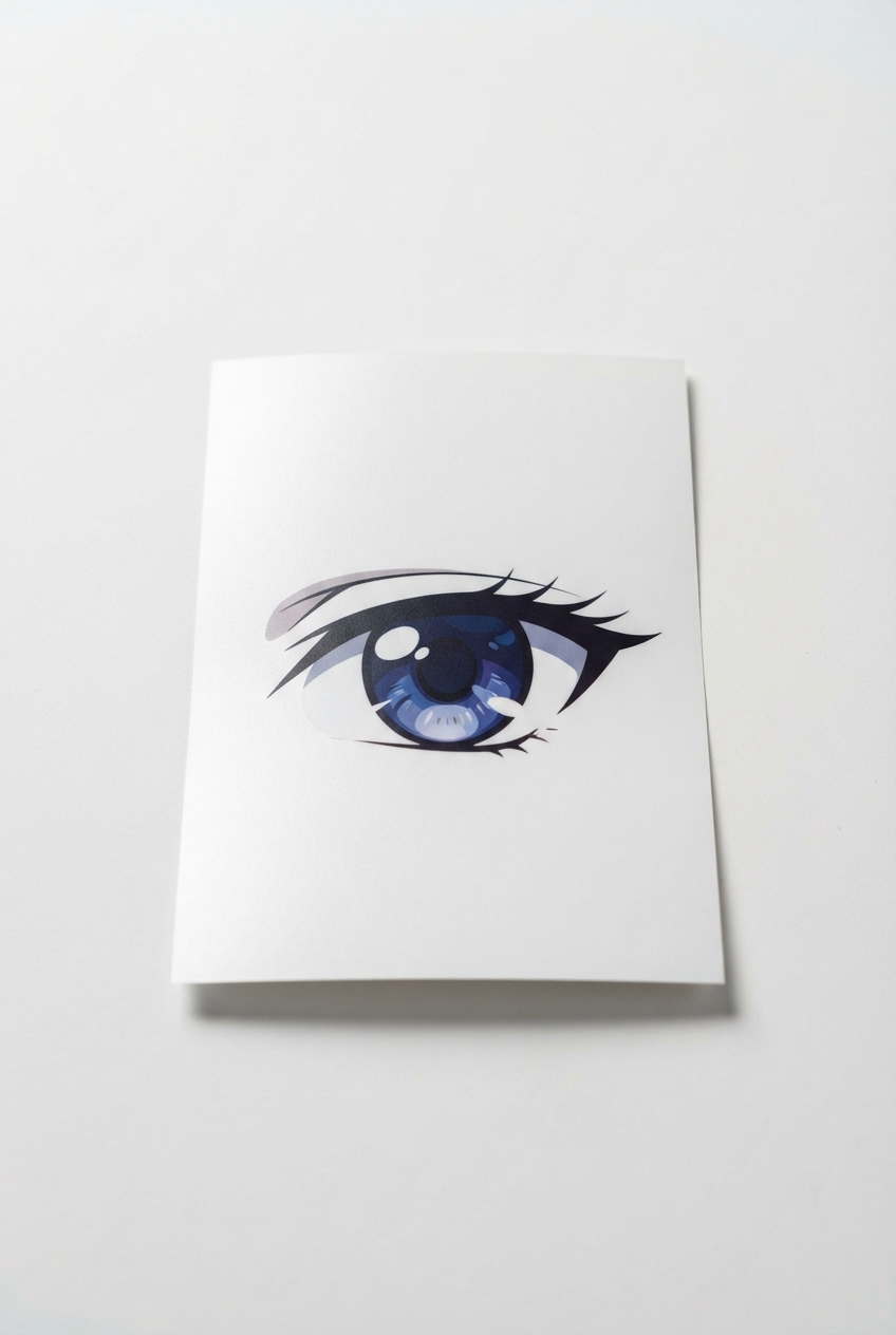Large anime eye wall decal sheet ready for outdoor wall application