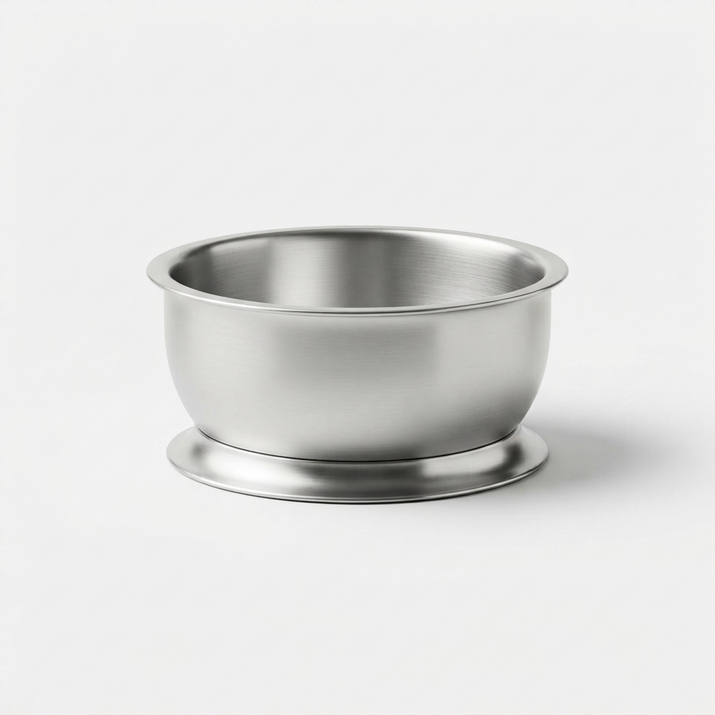 Shallow stainless steel cat feeding bowl