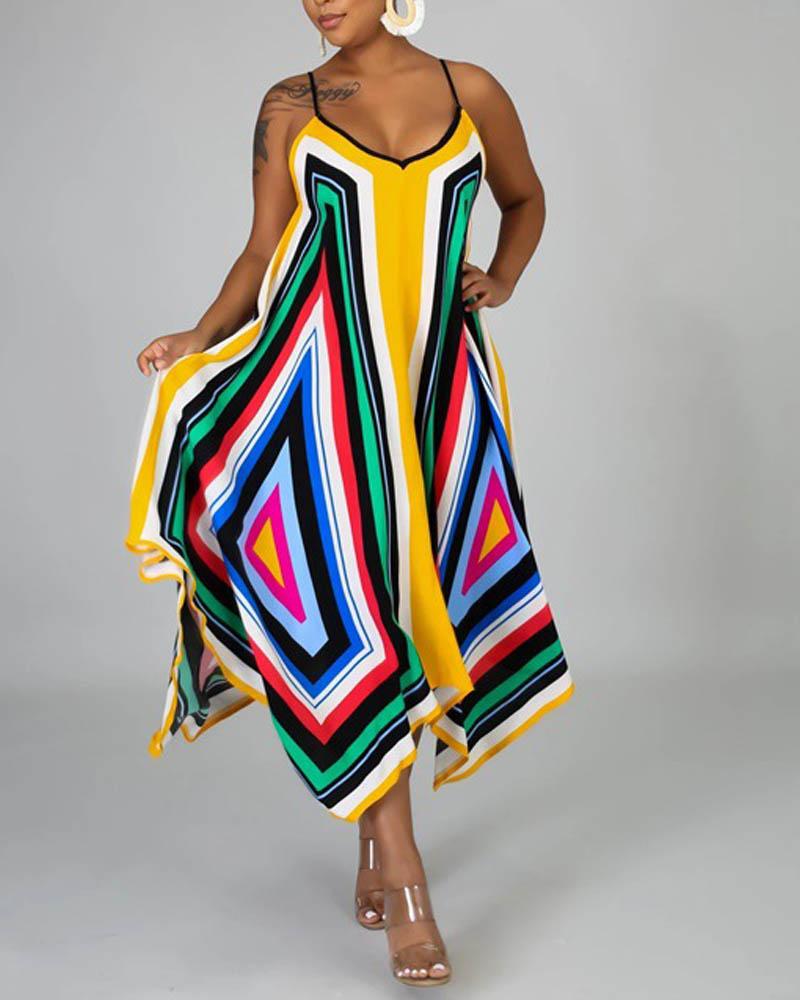 Sling Print Dress
